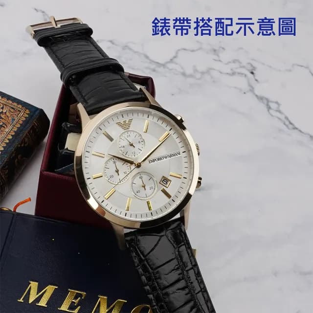 【EMPORIO ARMANI】義式經典三眼計時套表-43mm 禮物 送禮 推薦(AR11233)