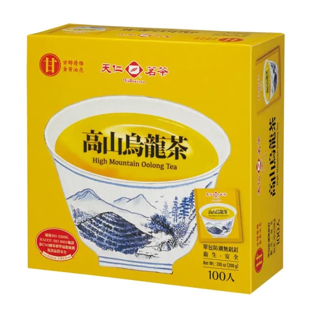 【天仁茗茶】高山烏龍茶袋茶防潮包茶包2gx100包