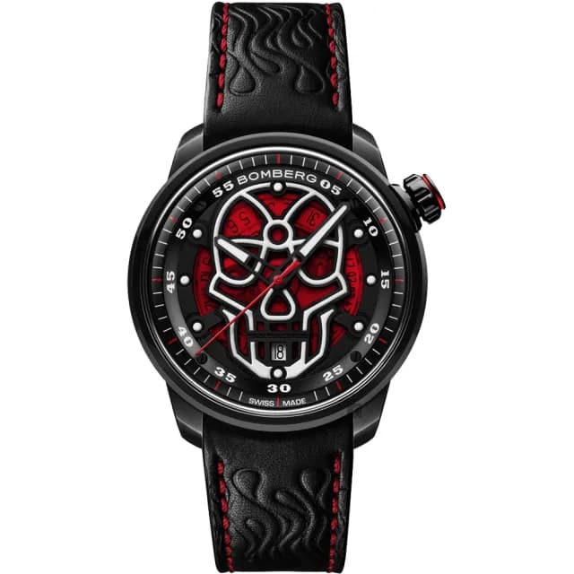 【BOMBERG】炸彈錶BB-01 系列火骷髏頭機械錶-43mm 送禮 禮物 推薦(CT43APBA.23-1.11)