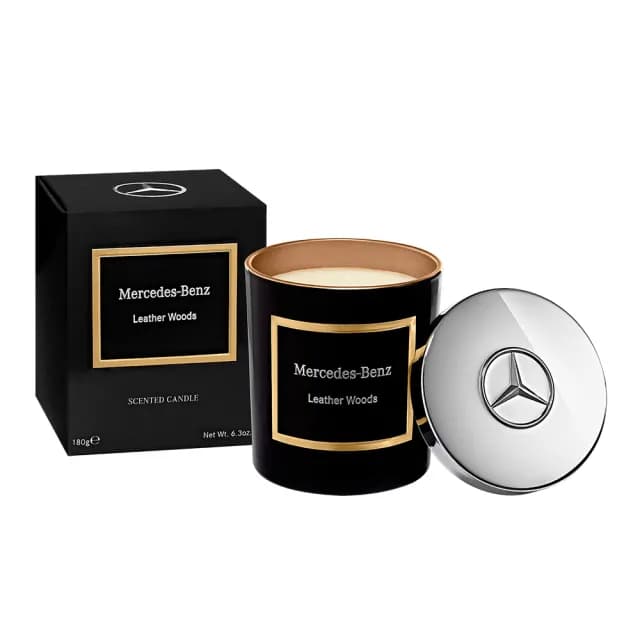 即期品【Mercedes-Benz 賓士】木質與皮革 頂級居家香氛工藝蠟燭 180g(代理商公司貨)