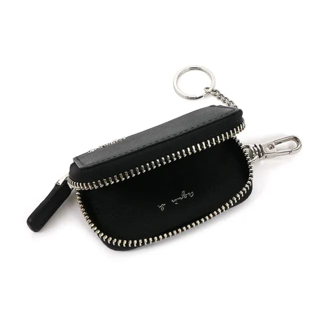 【agnes b.】Voyage 防刮皮革零錢包 黑