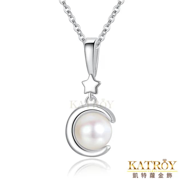 【KATROY】天然珍珠．新年禮物．純銀項鍊(5.0 - 5.5mm．母親節禮物．純銀項鍊)