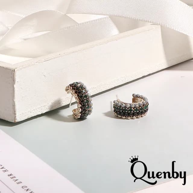 【Quenby】925純銀 小巧甜美復古民族風C形耳環(耳針/飾品/配件) - momo購物網 - 好評推薦 -