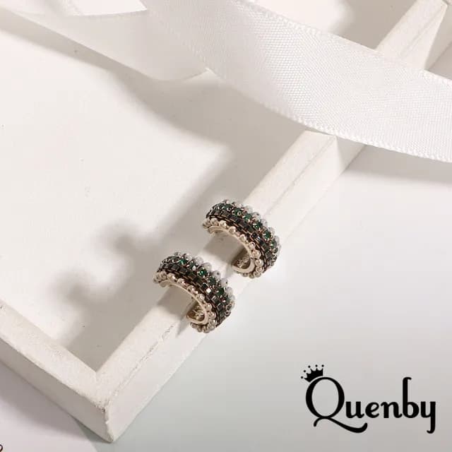 【Quenby】925純銀 小巧甜美復古民族風C形耳環(耳針/飾品/配件) - momo購物網 - 好評推薦 -