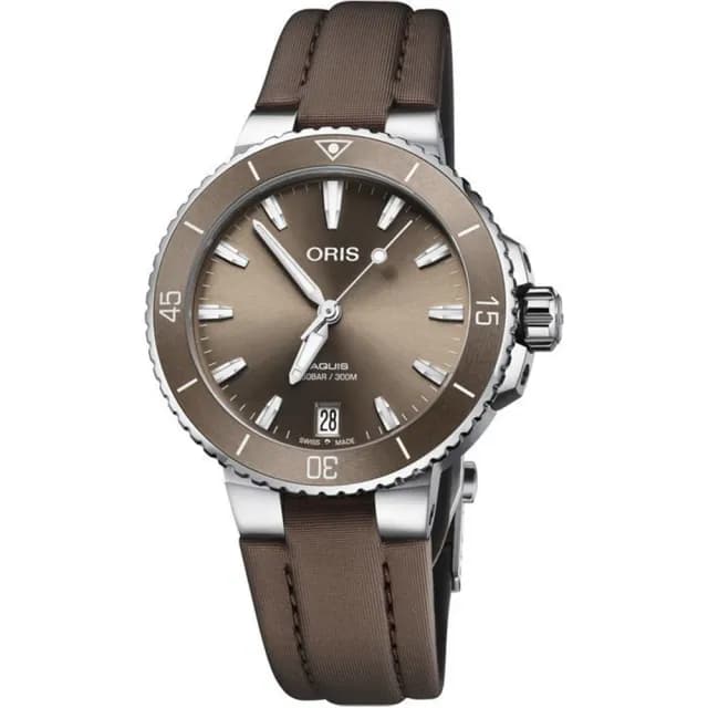 【ORIS 豪利時】水鬼 Aquis日曆機械錶-36.5mm 禮物 送禮 推薦(0173377314156-0731801FC)