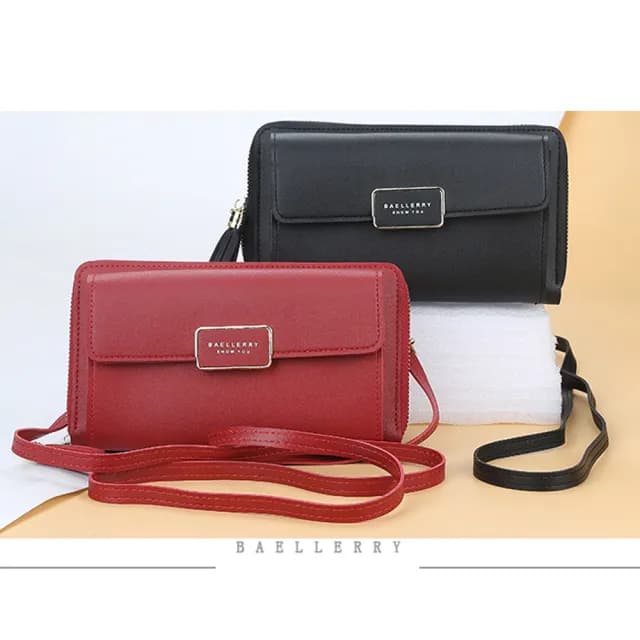 【RH】韓版拉鍊流蘇多層夾側背手機錢包(優選皮料質感五金特賣中)