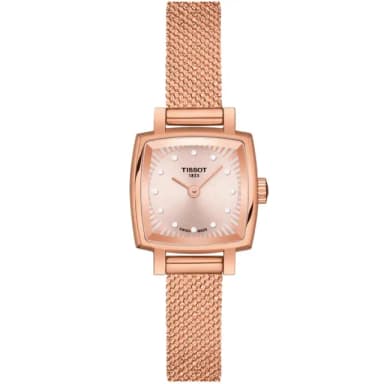 【TISSOT 天梭 官方授權】LOVELY SQUARE 小公主米蘭帶系列秀氣女錶 情人節 禮物(T0581093345600)