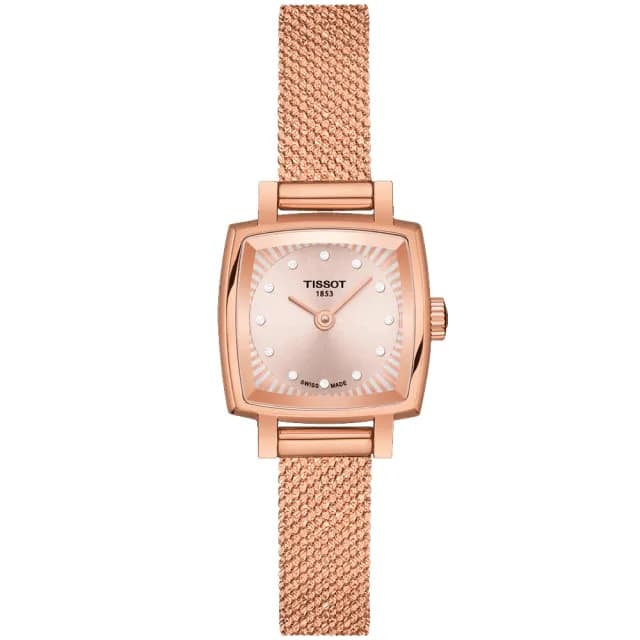 【TISSOT 天梭 官方授權】LOVELY SQUARE 小公主米蘭帶系列秀氣女錶 情人節 禮物(T0581093345600)