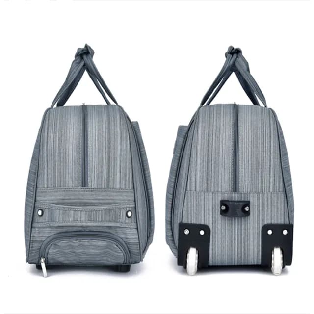 【悅生活】拉桿包 拉桿袋 登機袋 行李箱 購物車 23吋質感絲紋拉桿旅行袋  黑色(GoTrip 微旅行)