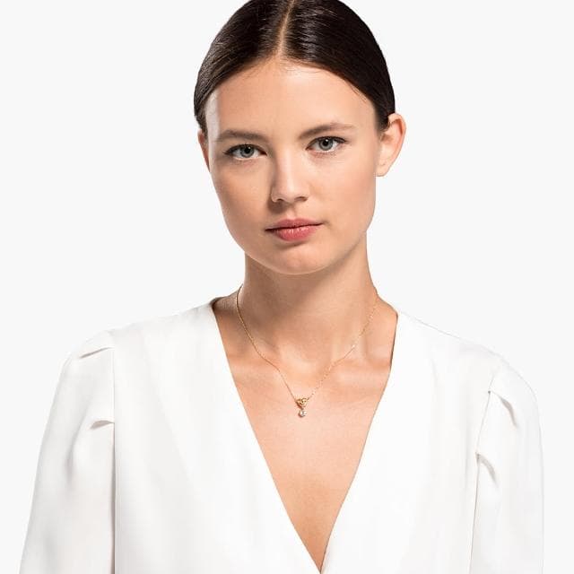 【SWAROVSKI 官方直營】Lifelong Heart 玫金色戀之結鏈墜(Lifelong Heart)