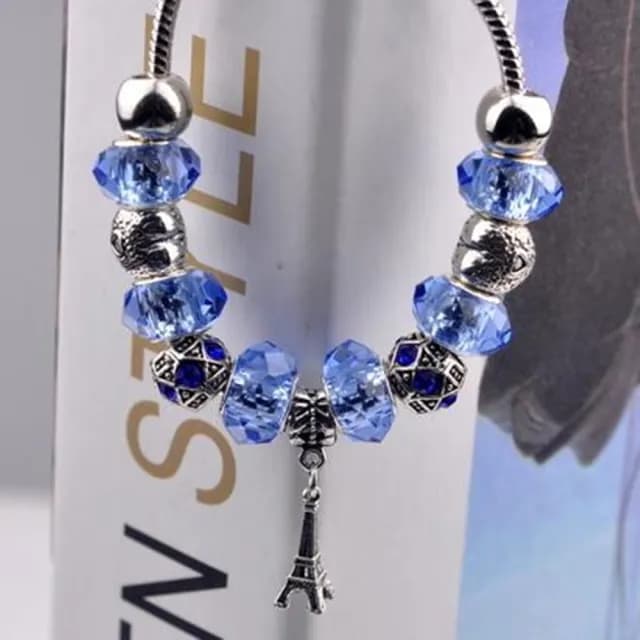 【米蘭精品】現貨+預購 串珠手鍊(水晶珠創意時尚鐵塔歐美風母親節情人節生日聖誕節交換禮物女飾品71o97)