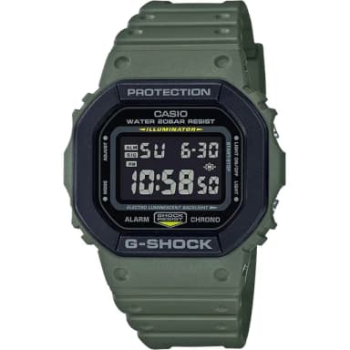 【CASIO 卡西歐】G-SHOCK 軍事風手錶-軍綠 送禮 禮物 推薦(DW-5610SU-3)