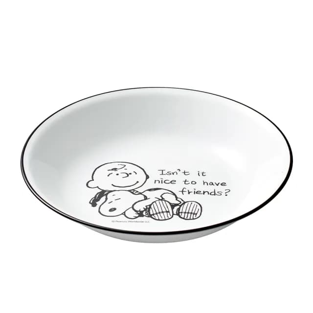 【CORELLE 康寧餐具】SNOOPY 復刻黑白8吋深盤(420)