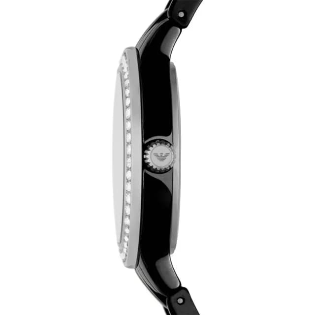 【EMPORIO ARMANI】亞曼尼 陶瓷晶鑽女錶-32mm 禮物 送禮 推薦(AR70008)