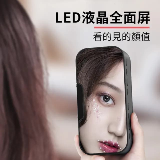 【ANTIAN】鏡面時鐘無線藍牙喇叭 鬧鐘 免持通話 重低音 智能降噪迷你喇叭 小夜燈(高音質音響)