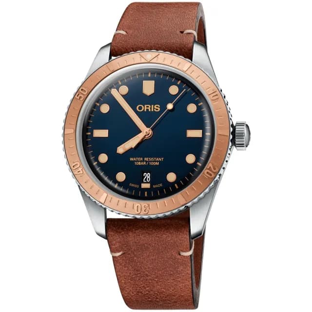 【ORIS 豪利時】DIVERS SIXTY-FIVE 青銅復刻潛水錶-40mm 禮物 送禮 推薦(0173377074355-0752045)