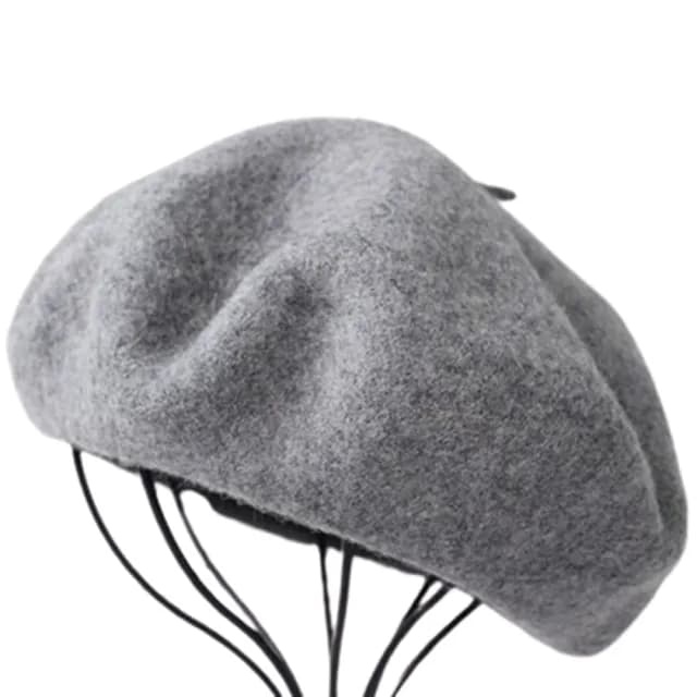 【米蘭精品】現貨+預購 畫家帽毛呢帽(時尚可愛純色百搭情人節生日聖誕節交換禮物女帽子72b12)
