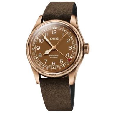 【ORIS 豪利時】BIG CROWN 指針式日期青銅錶 送禮 禮物 推薦(0175477413166-0752074BR)