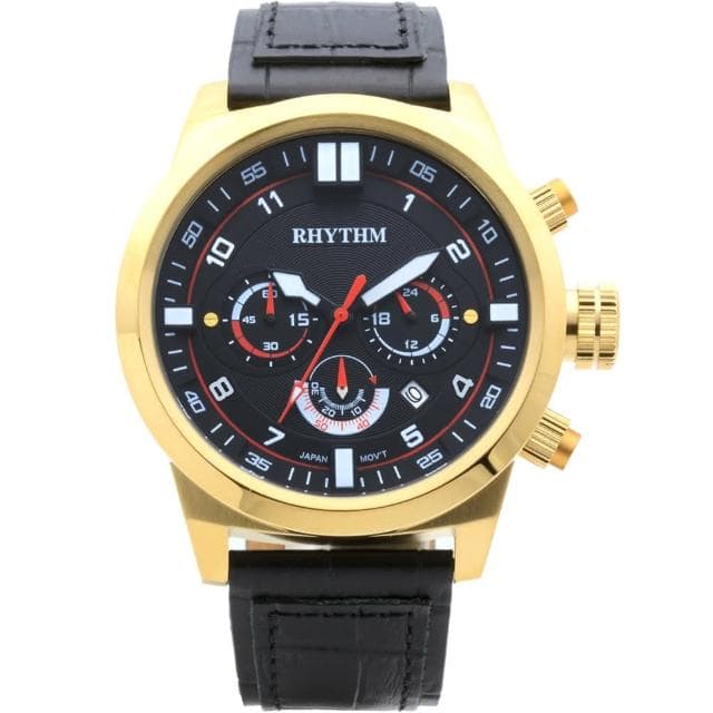 【RHYTHM 麗聲】三眼計時手錶-48mm 送禮 禮物 推薦(SI1602L02)