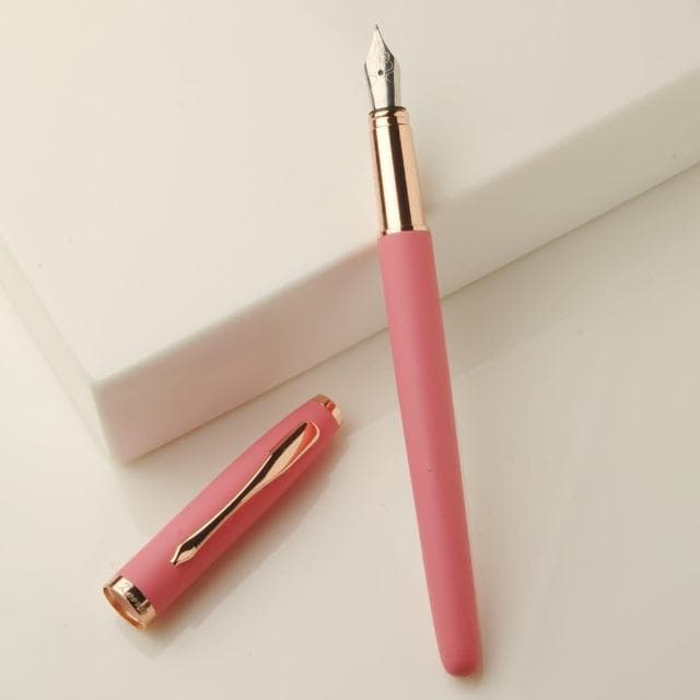 【ZA Zena】不羈的橡皮漆系列 鋼珠筆與鋼筆 一筆二用 豪華禮盒 萌粉(畢業禮物)