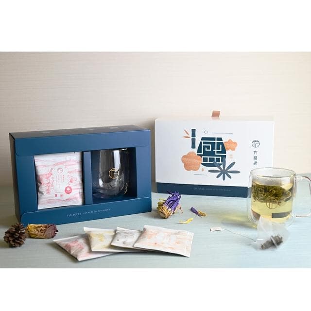 【方菩提】嚴選瑰蜜紅茶茶包+雙層透明杯禮盒(茶葉禮盒 聖誕禮物)
