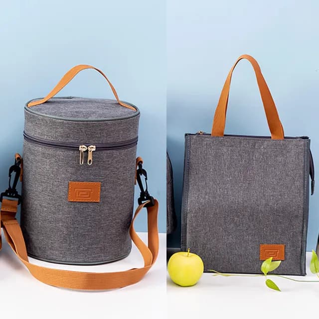 【E.City】情人節禮物 懷舊時光保溫保冷野餐便當袋(雙層結構保溫保冰)