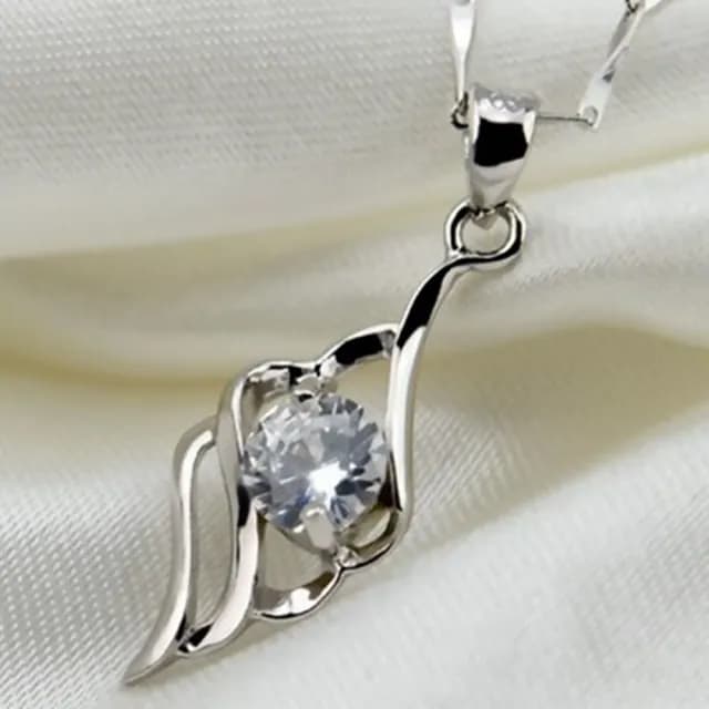 【米蘭精品】現貨+預購 925純銀項鍊鑲鑽吊墜(時尚簡約耀眼迷人母親節情人節生日聖誕節禮物女飾品73fy22)