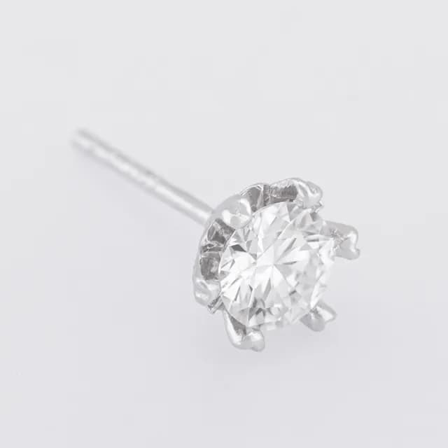 【MARIGOLD 美爾朵】女生耳環｜星光雋永莫桑鑽6爪925純銀耳環(女生飾品/生日禮物/耳環)