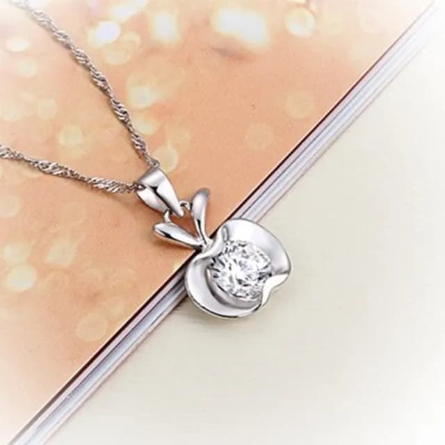 【米蘭精品】現貨+預購 925純銀項鍊鑲鑽吊墜(時尚可愛精緻母親節情人節生日聖誕節交換禮物女飾品73fy51)