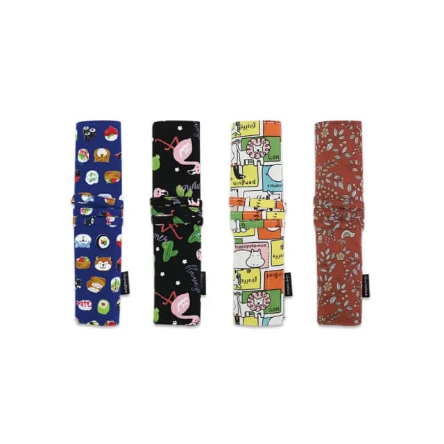 【珠友】台灣花布捲式筆袋(餐具袋/工具袋/筆袋)