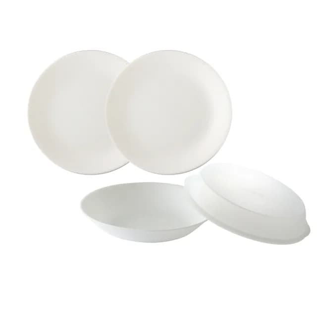 【CorelleBrands 康寧餐具】純白4件式餐盤組(426)