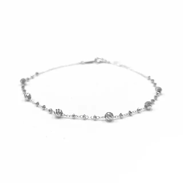 【City Diamond 引雅】18K刻面閃耀白K金手鍊(東京Yuki系列)