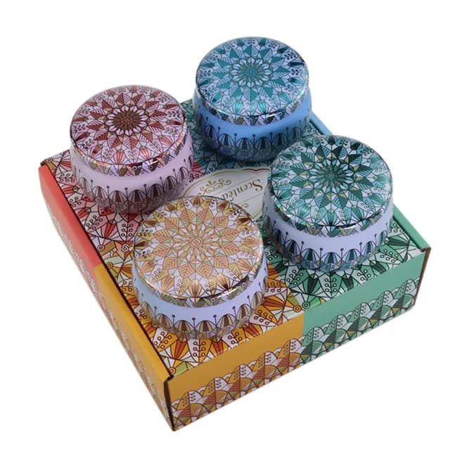 【BeOK】室內香氛大豆蠟燭 婚禮小物交換禮物 4oz*4款香味禮盒組)