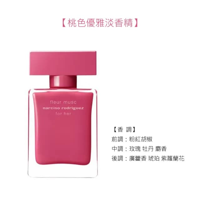 【NARCISO RODRIGUEZ】經典系列香水100ml任選(桃色優雅/for her淡香精/for her淡香水/純粹繆思.公司貨)