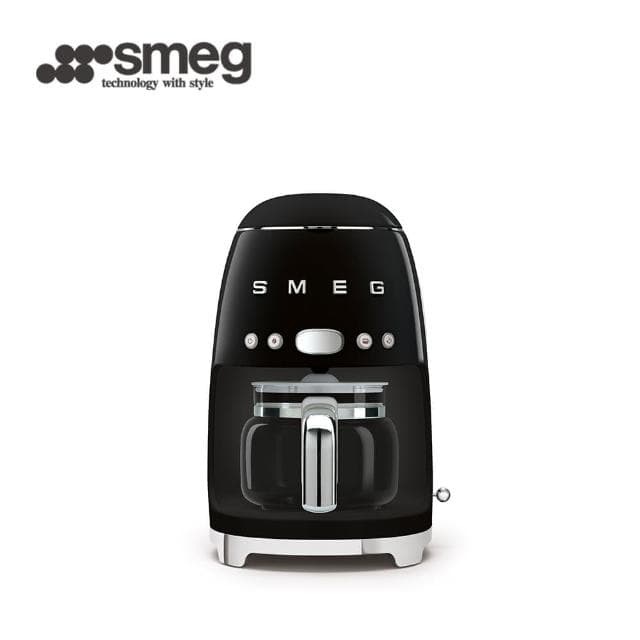 【SMEG】義大利濾滴式咖啡機-耀岩黑(DCF02BLUS)