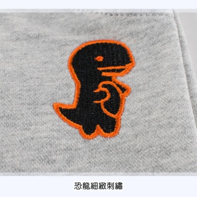 【橘魔法】恐龍刺繡鬆緊褲頭運動棉質短褲 (褲子 男童 童裝 中童 兒童 小童)
