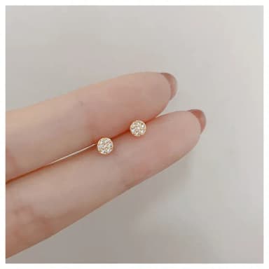 【HaNA 梨花】韓國上班OL戴不張揚．迷你小小花苞圓型耳環(針式 耳環 耳飾 耳圈 耳釘)