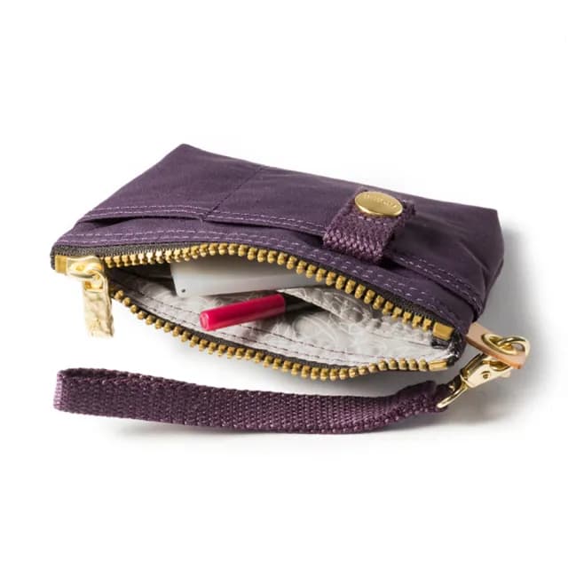 【satana】雙11限定★Soldier 實用拉鍊化妝包/零錢包(亮黑)