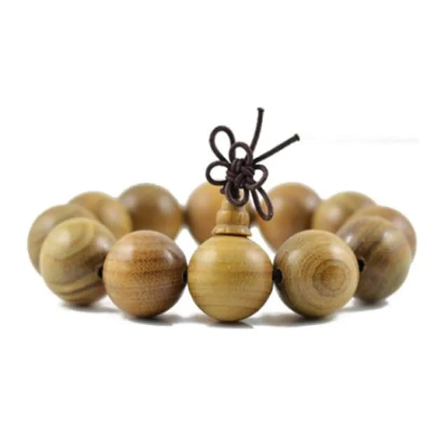 【馥瑰馨盛】綠檀木佛塔五行圓珠手鍊l純手工製香檀妙法(含開光加持)