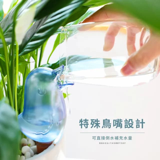 【園藝造型用具】小鳥造型自動澆花器3入(植物盆栽布置 自動滴水器 家用懶人澆水器 綠植造景 多肉 澆花瓶)