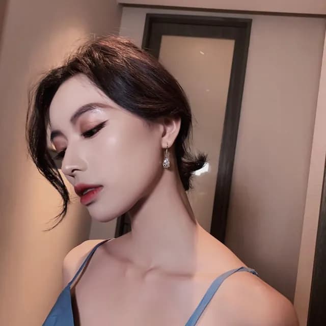 【MISS KOREA】韓國設計925純銀耳勾法式浪漫水滴寶石花朵耳環