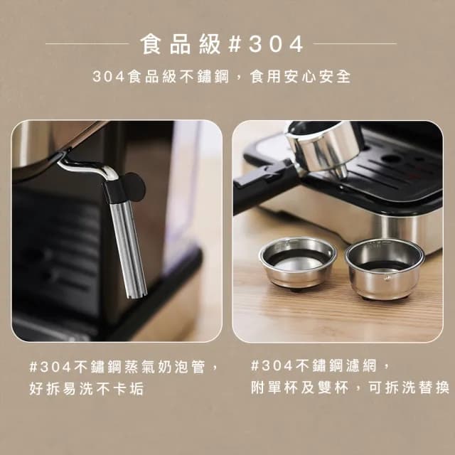 【Telefunken德律風根】微電腦義式濃縮咖啡機LT-CM2057(德國百年品牌/拿鐵/卡布奇諾)