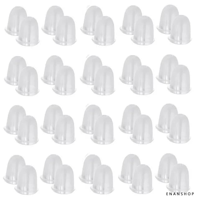 【ENANSHOP 惡南宅急店】矽膠耳塞40入組 耳針式 耳環配件 耳扣 塑料後扣式耳堵 矽膠 耳塞-0345D
