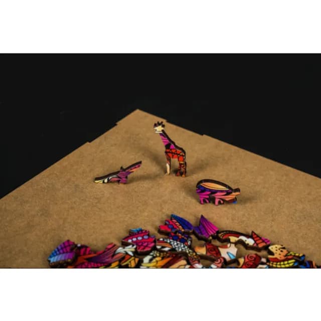 【DR.Story】好評推薦木質不規則立體動物拼圖(拼圖 動物拼圖 母親節禮物)