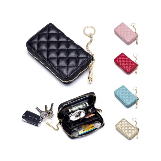 【玩皮工坊】雙11 4COIN真皮牛皮菱格零錢包 LH737 女夾(真皮包包 5色可選)