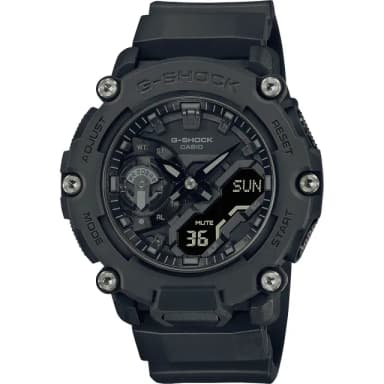 【CASIO 卡西歐】G-SHOCK 一起冒險去 碳核心防護構造雙顯計時手錶 送禮 禮物 推薦(GA-2200BB-1A)