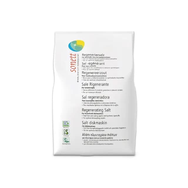 【德國Sonett律動】洗碗機專用去水垢軟化鹽2kg/袋(Bosch博世/Asko賽寧/Miele美瑞/Electrolux伊萊克斯)