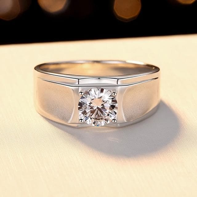 【米蘭精品】現貨+預購 莫桑鑽戒指925純銀開口戒(2克拉十心十箭噴沙聖誕節情人節生日交換禮物男飾品73yk1)