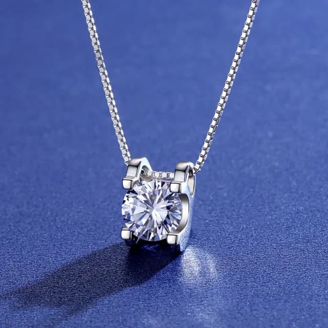【米蘭精品】現貨+預購 莫桑鑽項鍊925純銀吊墜(2克拉8心8箭D色氣質情人節生日聖誕節禮物女飾品73yk10)