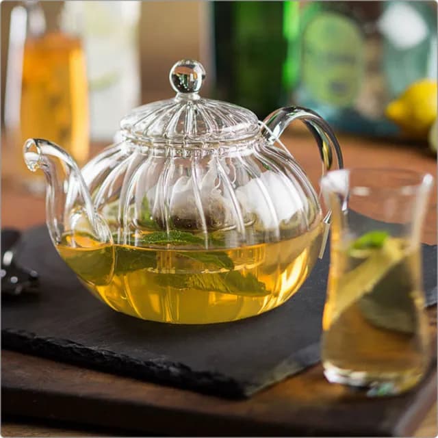 【Utopia】菊花紋玻璃茶壺 1L / 泡茶 下午茶 茶具